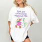 Cute Coffee Duck T-Shirt – Funny “Be Magical” Graphic Tee, Inspirational Coffee Lover Shirt, Cozy Casual Gift for Women