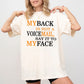 My Back Is Not A Voicemail T-Shirt – Funny Saying Graphic Tee, Vintage Style Sarcastic Shirt for Everyday Wear