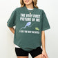 Funny Science Fishing T-Shirt – “The Very First Picture Of Me” Graphic Tee, Creative Biology Humor Shirt for Men & Women