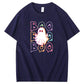 Halloween Boo Boo Boo Ghost Funny Pattern  Print 100%Cotton T-Shirt