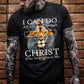 I Can Do All Things Through Christ Who Strengthens Me Pattern Print 100%Cotton T-Shirt