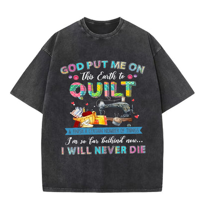 God Put Me On Washed T-Shirt