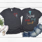 Women's Jesus Has My Back Pattern Round-Neck T-Shirt