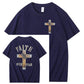 Faith Over Fear  Pattern Print 100%Cotton T-Shirt