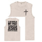 If You Bring Up My Past Print Pattern Sleeveless Cotton Washed Printed Loose Vest