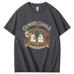 Halloween Coffee Ghost T-Shirt - Cozy Autumn Outfit