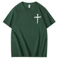 Jesus The Way The Truth The Life  Pattern Print Crew Neck T-Shirt