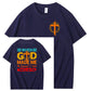 When God Made Me He Grinned  And Said This'll Be Fun Funny Pattern  Print 100%Cotton T-Shirt