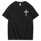 Jesus The Way The Truth The Life  Pattern Print Crew Neck T-Shirt