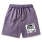 Creepy Cat Anime Horror Anteater Washed Shorts
