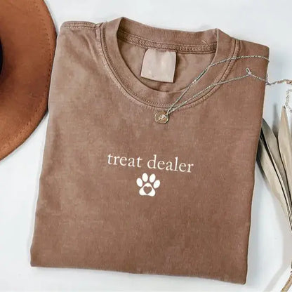 Treat Dealer T-Shirt, Dog Lover Shirt Gift for Dog Lover Funny Dog Shirt, Fur Mom Shirt, Animal Lover Tee, Tee for Women