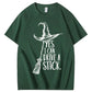 Yes I Can Drive a Stick 100% Cotton Witch T-Shirt
