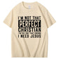 I Need Jesus  Pattern Print 100%Cotton T-Shirt