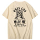 When God Made Me He Grinned And Said This'll Be Fun Jesus Pattern  Print 100%Cotton T-Shirt