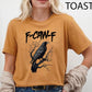 F-Caw-F Black Crow Pun Funny Bird Cawing Grunge T-Shirt