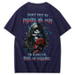 Don't Try To Figure Me Out Skull Pattern  Print 100%Cotton T-Shirt