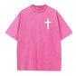 White God All Things Are Possible  Washed And Distressed Pattern Crew Neck T-Shirt