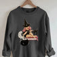 Halloween Little Witch Girl Cat Sweatshirt