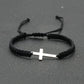 Simple Stainless Steel Cross Braided Bracelet