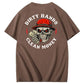 Dirty Hands Clean Money  Pattern Print 100%Cotton T-Shirt