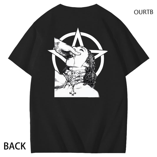 Haywood Satanic Nun Faith Funny Adult Art Pattern Print T-Shirt