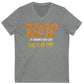 When God Made Me He Grinned And Said This'll Be Fun Pattern Print 100%Cotton V Neck T-Shirt