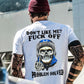 Don't Like Me Fuck Off Problem Solved  Pattern Print 100%Cotton T-Shirt