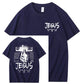 Jesus Forgive Pattern Print 100%Cotton T-Shirt