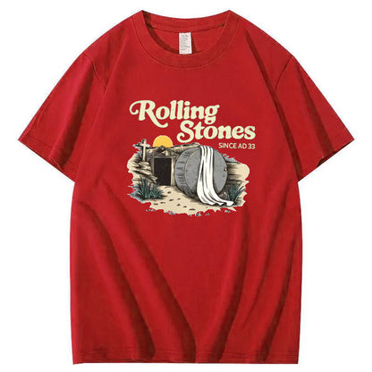 Rolling Stones Since  Ad 33 Pattern Print Crew Neck T-Shirt