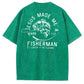 Jesus Made Me A Fisherman Pattern Washing And Aging Process Crew Neck T-Shirt
