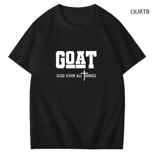 Goat God Over All Things Art Pattern Print T-Shirt