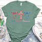 God Bless America Pattern Round-Neck T-Shirt