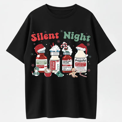 Silent Night Funny Medical Christmas T-Shirt