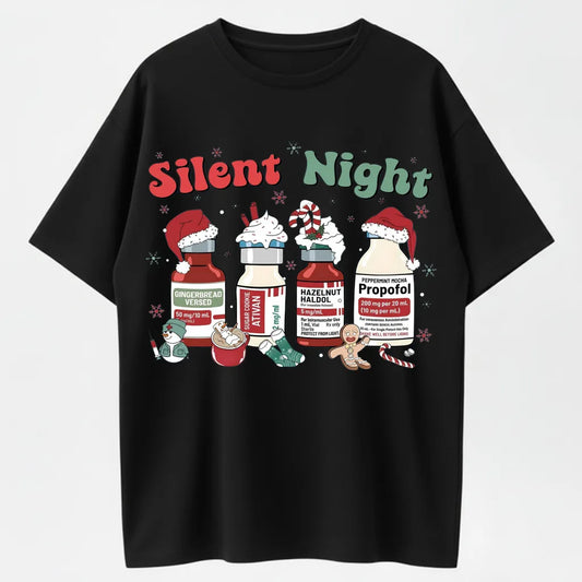 Silent Night Funny Medical Christmas T-Shirt
