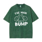 Proud The Man Behind The Bump Funny Pregnancy Dad Soft Washed Tee