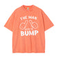 Proud The Man Behind The Bump Funny Pregnancy Dad Soft Washed Tee