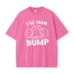 Proud The Man Behind The Bump Funny Pregnancy Dad Soft Washed Tee