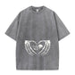 Skeleton Hands Heart Bone Baby Funny Gothic Mom Love Washed T-Shirt