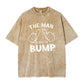 Proud The Man Behind The Bump Funny Pregnancy Dad Soft Washed Tee