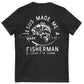 Jesus Made Me A Fisherman Pattern Print 100%Cotton V Neck T-Shirt