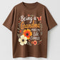 Urbntees Being a Grandma Makes My Life Complete Floral Grandma Pure Cotton T-Shirt