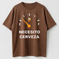 Urbntees Necesito Cerveza I Need Beer Funny Gauge Graphic Pure Cotton T-Shirt
