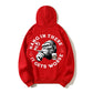 100% Cotton "Hang in There, It Gets Worse" Smoking Ape Hoodie
