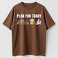 Plan For Today Boat Beer Sex Funny Graphic Pure Cotton T-Shirt