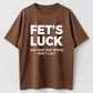 Fet’s Luck You Read That Wrong Funny Optical Illusion Organic Cotton Unisex T-Shirt