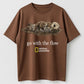 Urbntees Go With The Flow Otters National Geographic Style Organic Cotton Unisex T-Shirt
