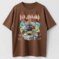 Def Leppard Guitar Collage Rock Band Tribute Organic Cotton Unisex T-Shirt