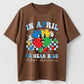 Urbntees In April We Wear Blue Autism Awareness Puzzle Piece Cotton T-Shirt