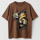 Urbntees Ripped Skull Golden Bones Dark Graphic Organic Cotton Unisex T-Shirt