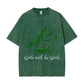 Urbntees Girls Will Be Girls Praying Mantis Vintage Washed Organic Cotton Unisex T-Shirt